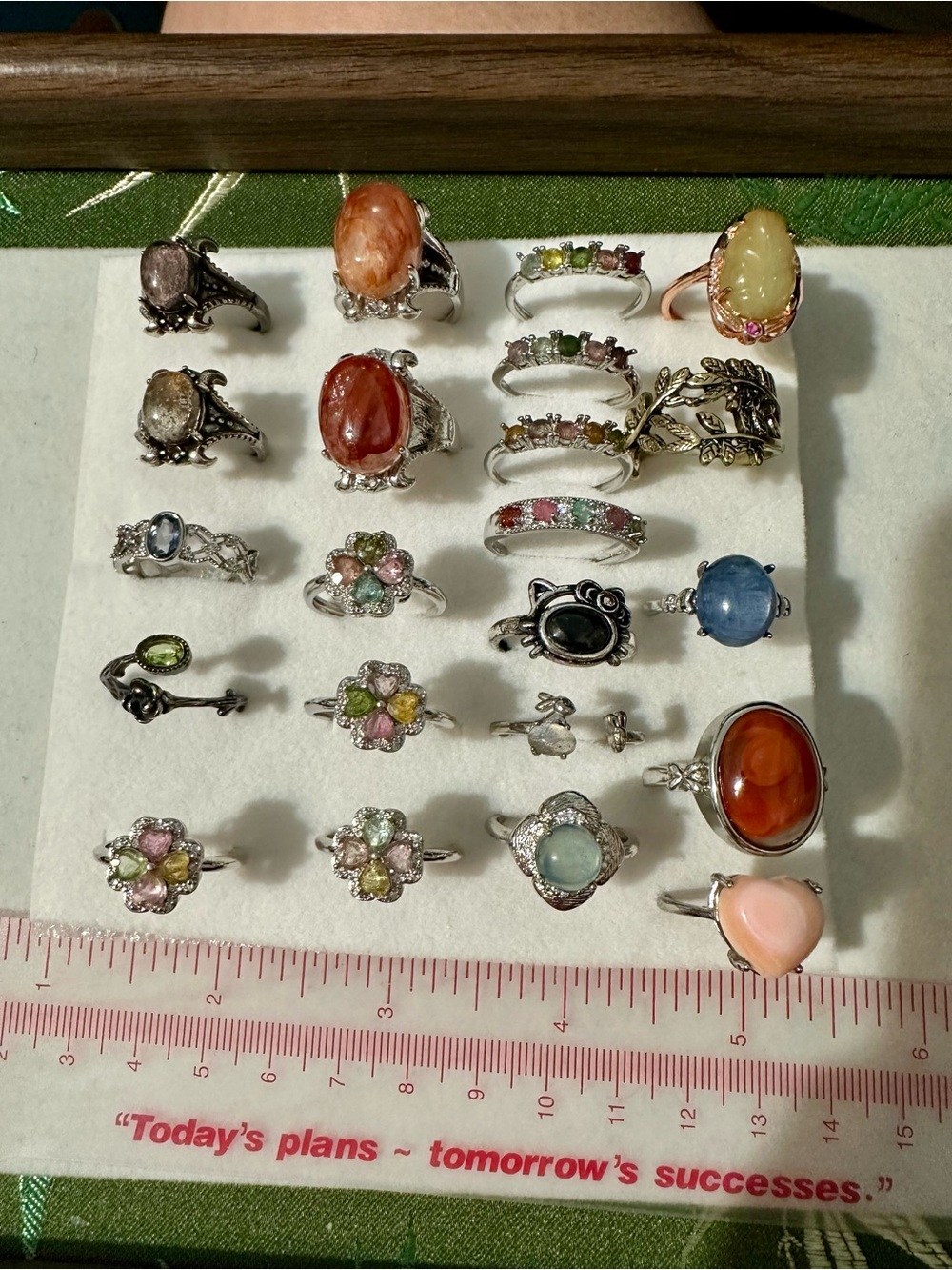 Assorted 21 pcs Gemstone and Fashion Ring Collection